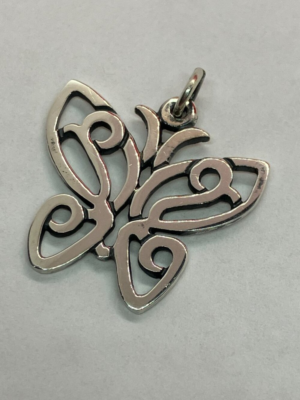 James Avery Sterling Silver Lace Wing Butterfly Pendant Charm - Picture 4 of 9